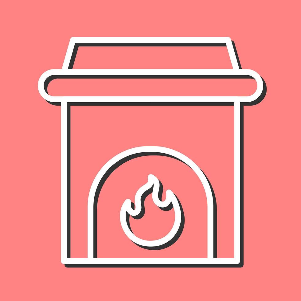 Fireplace Vector Icon