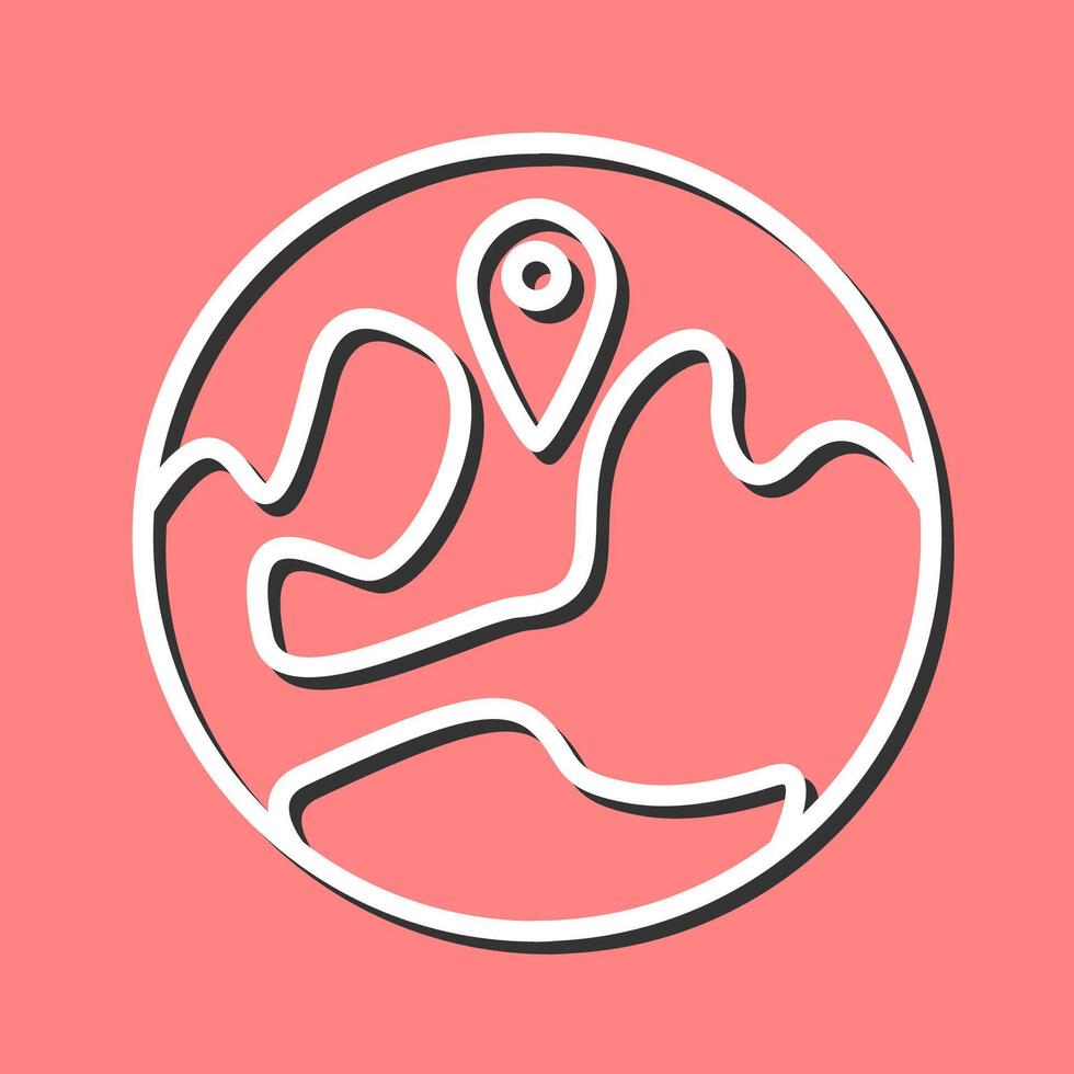 Locate on Earth Vector Icon