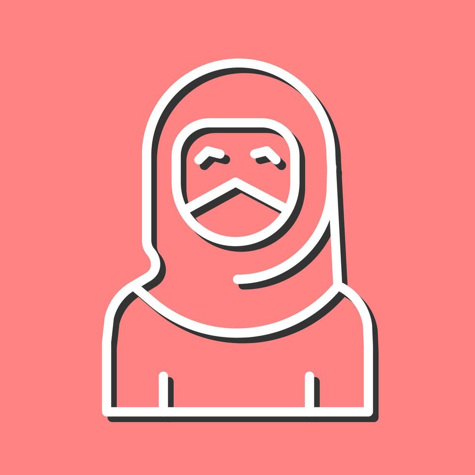 Woman with Niqab Vector Icon