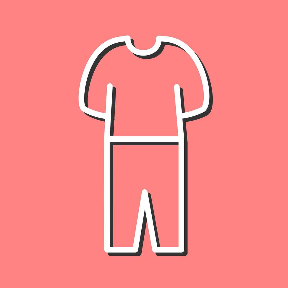 icono de vector de traje de pijama