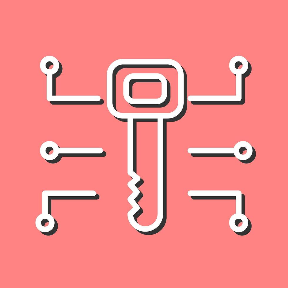 Electronic Key Vector Icon