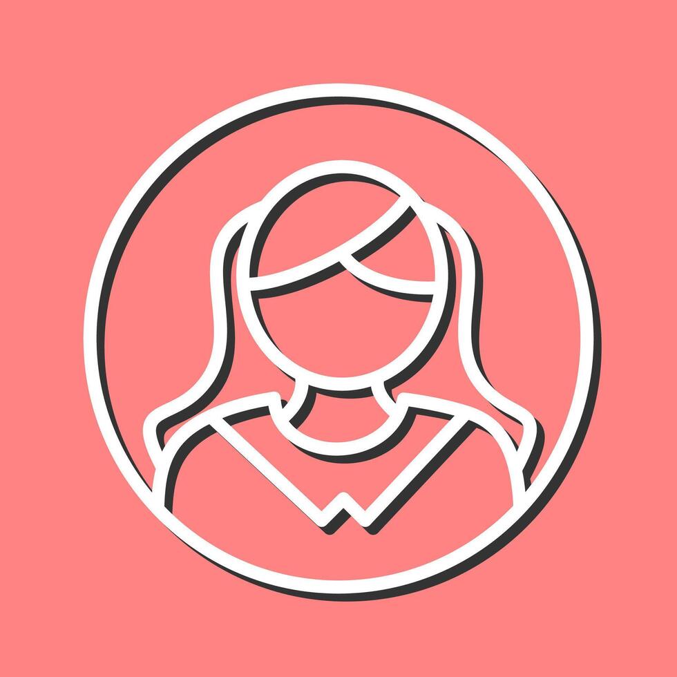 Female Profile Vector Icon