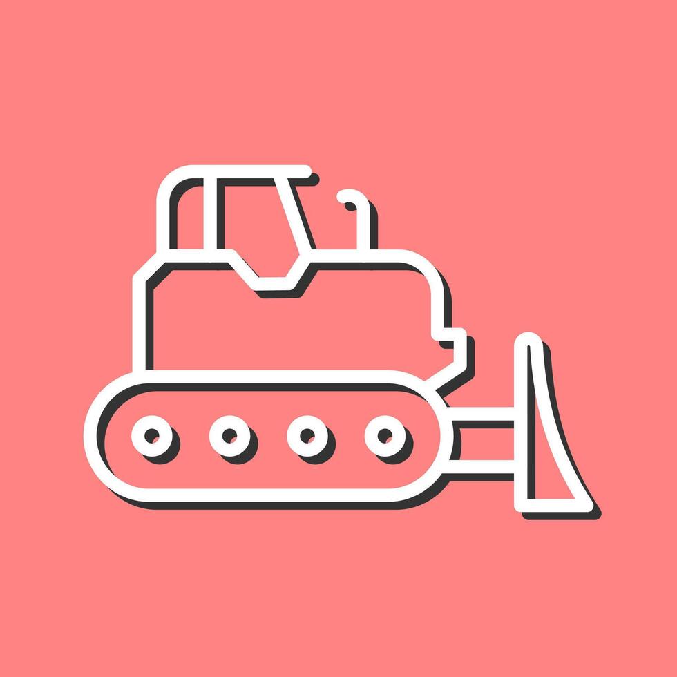 Bulldozer Vector Icon