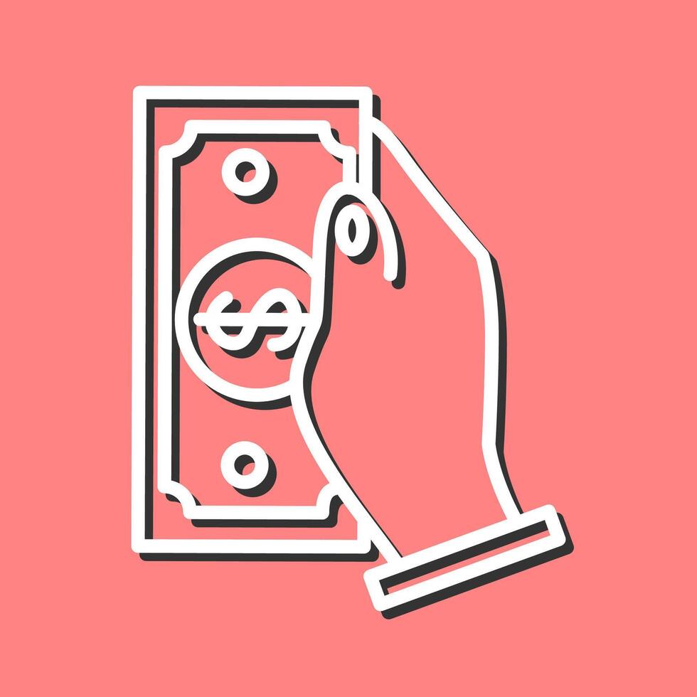 Cash Receiving Vector Icon