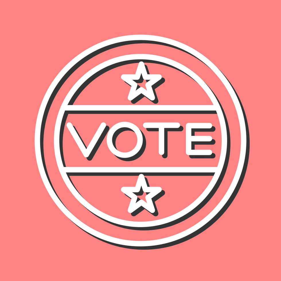 Vote Sticker Vector Icon