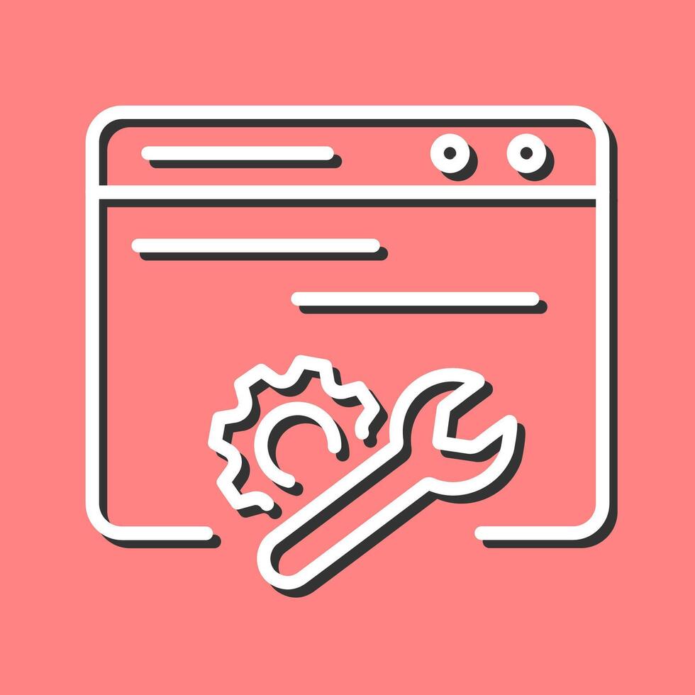 Web Maintenance Vector Icon