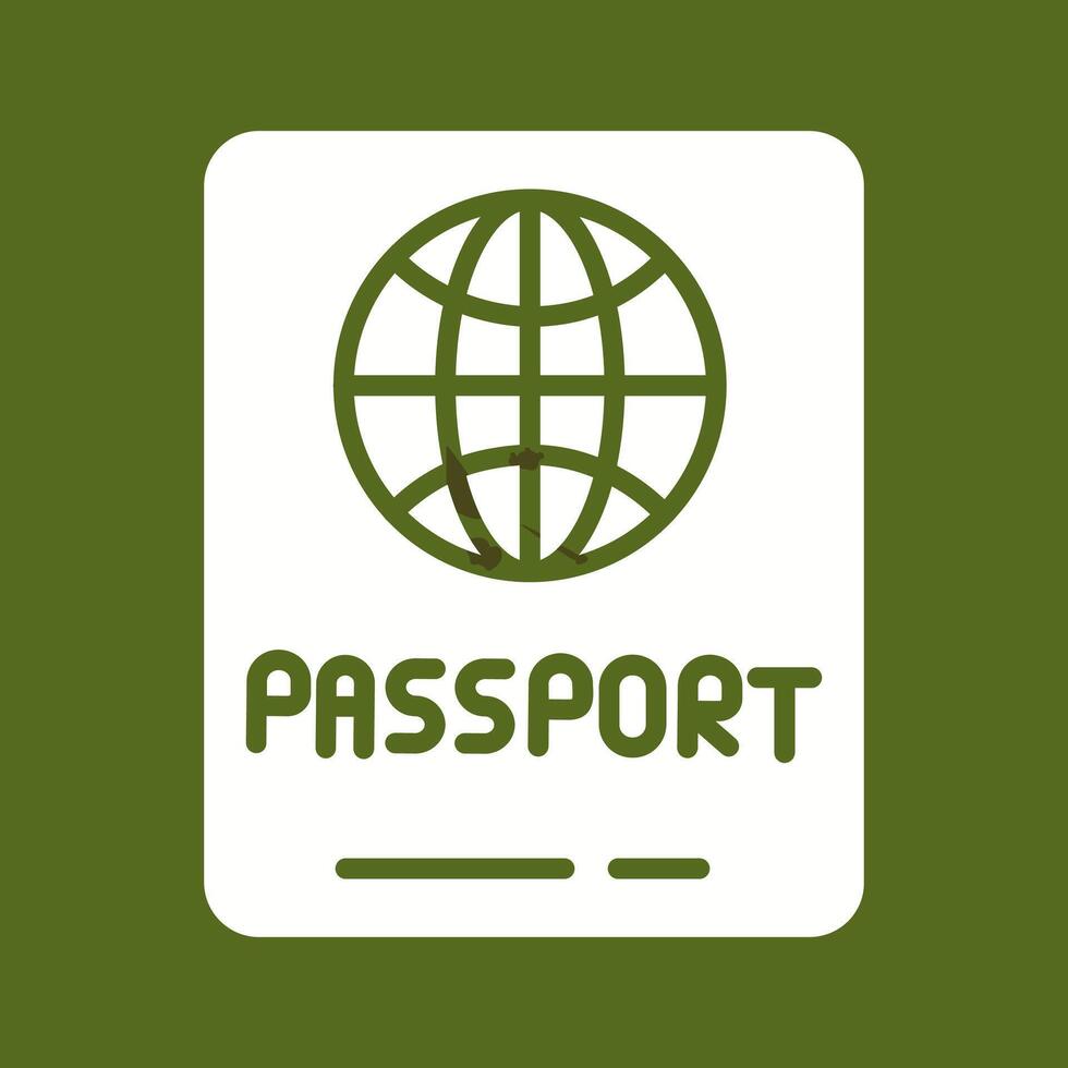 icono de vector de pasaporte