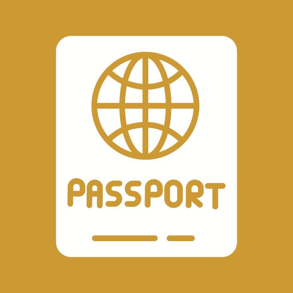 icono de vector de pasaporte