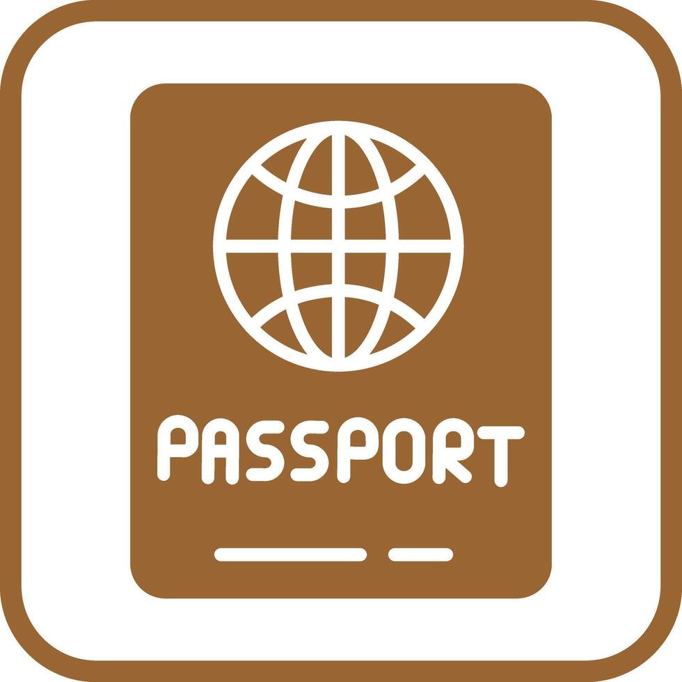 icono de vector de pasaporte