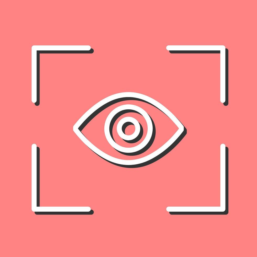 icono de vector de exploración ocular