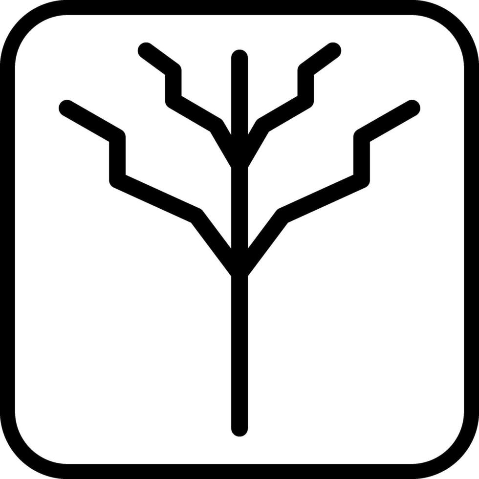 árbol sin hojas vector icono