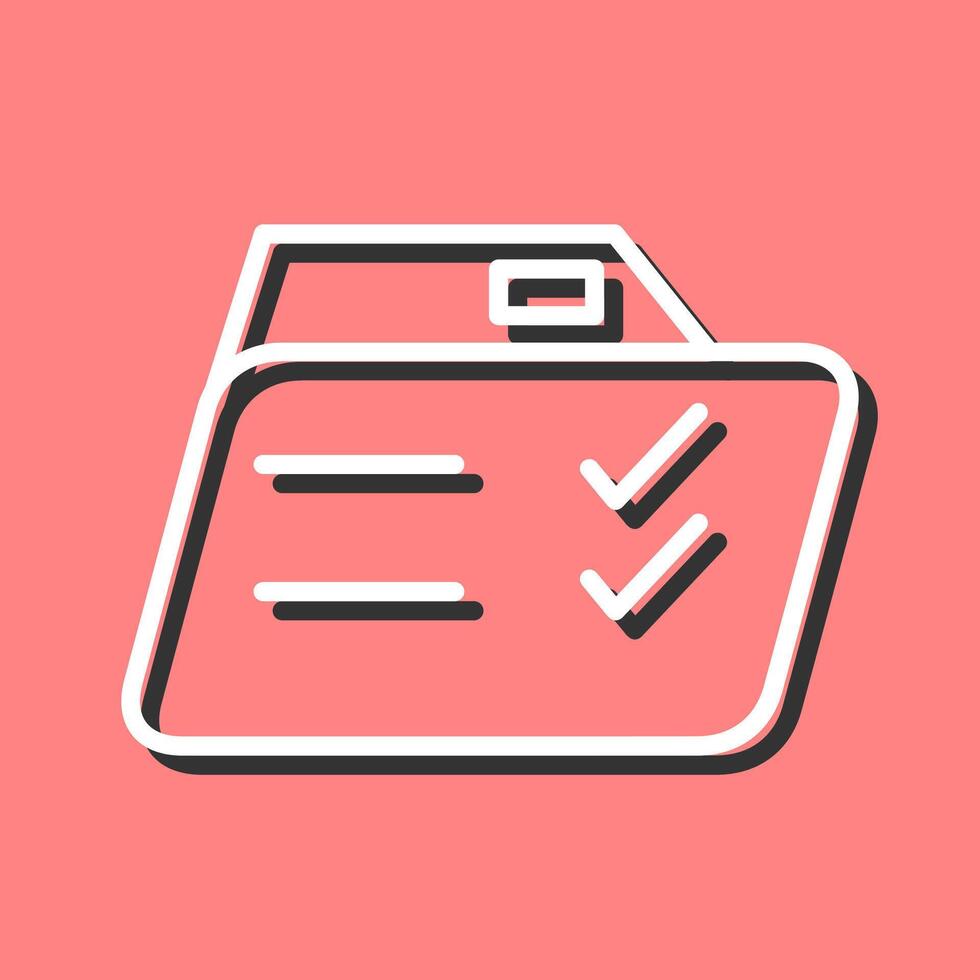 Checklist Folder Vector Icon