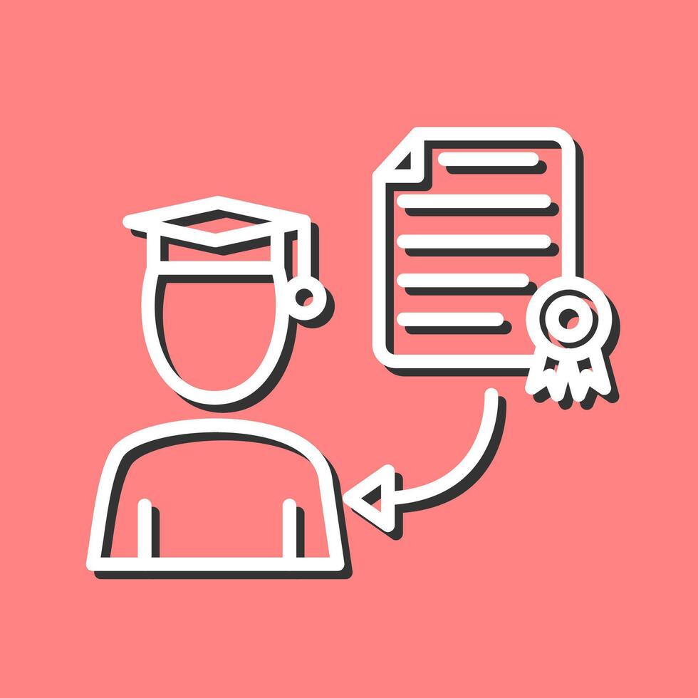 Receiving Diploma Vector Icon