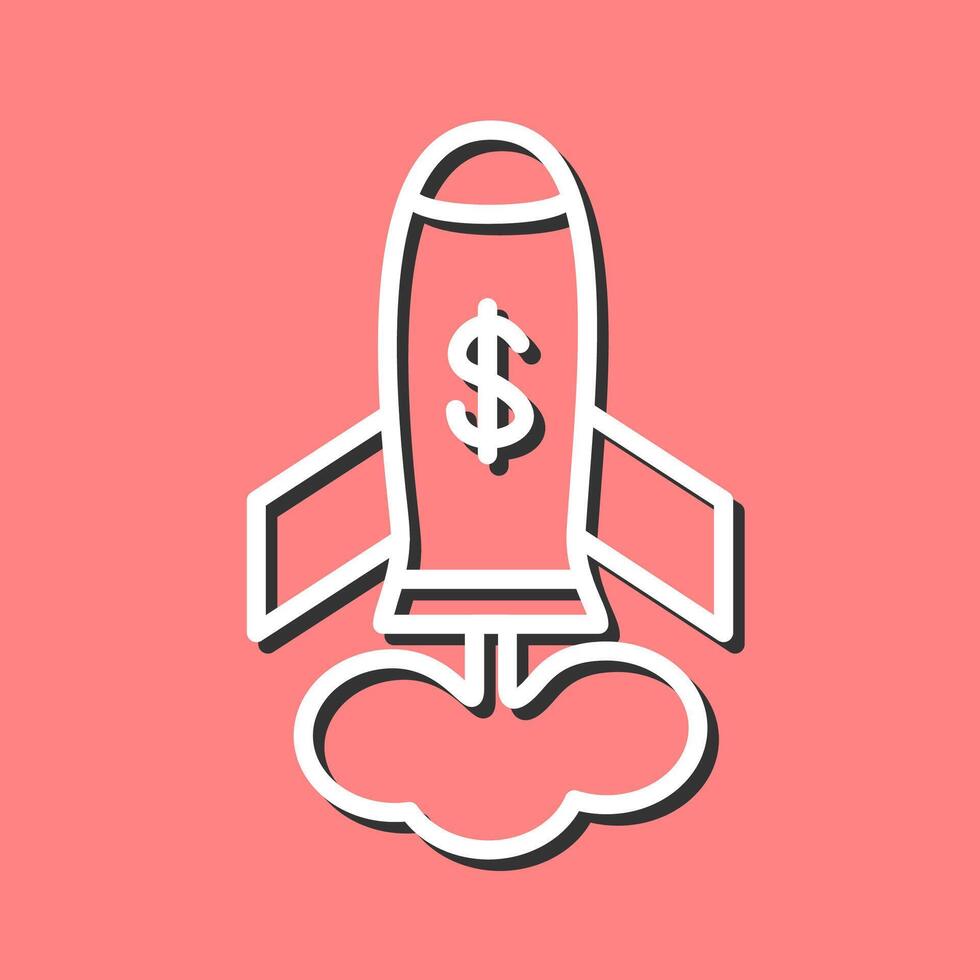 Marketing Rocket Vector Icon