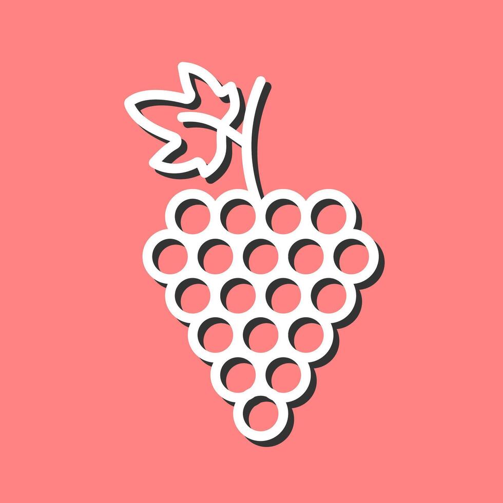 icono de vector de uvas