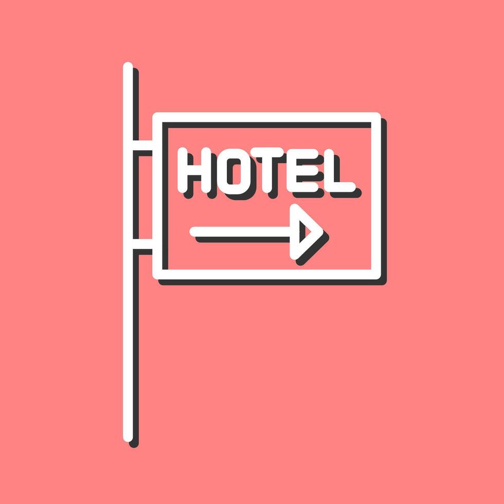 icono de vector de signo de hotel