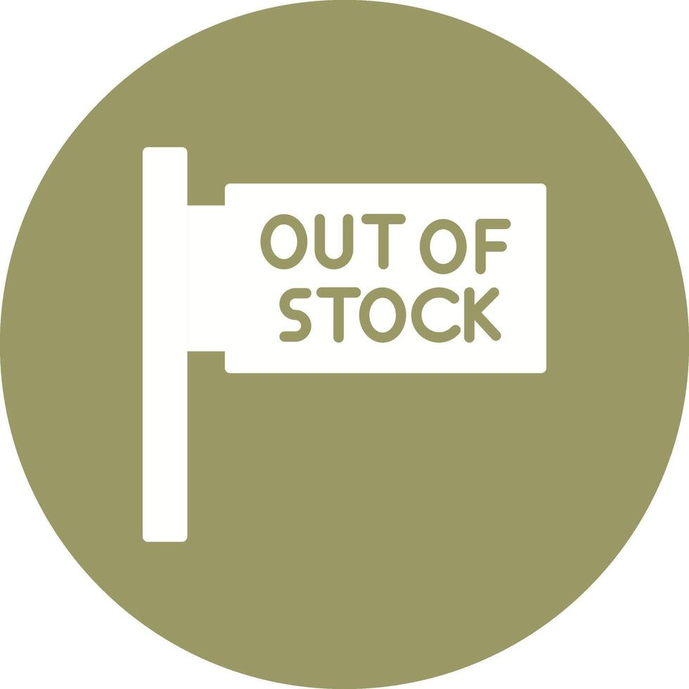 fuera de stock vector icono