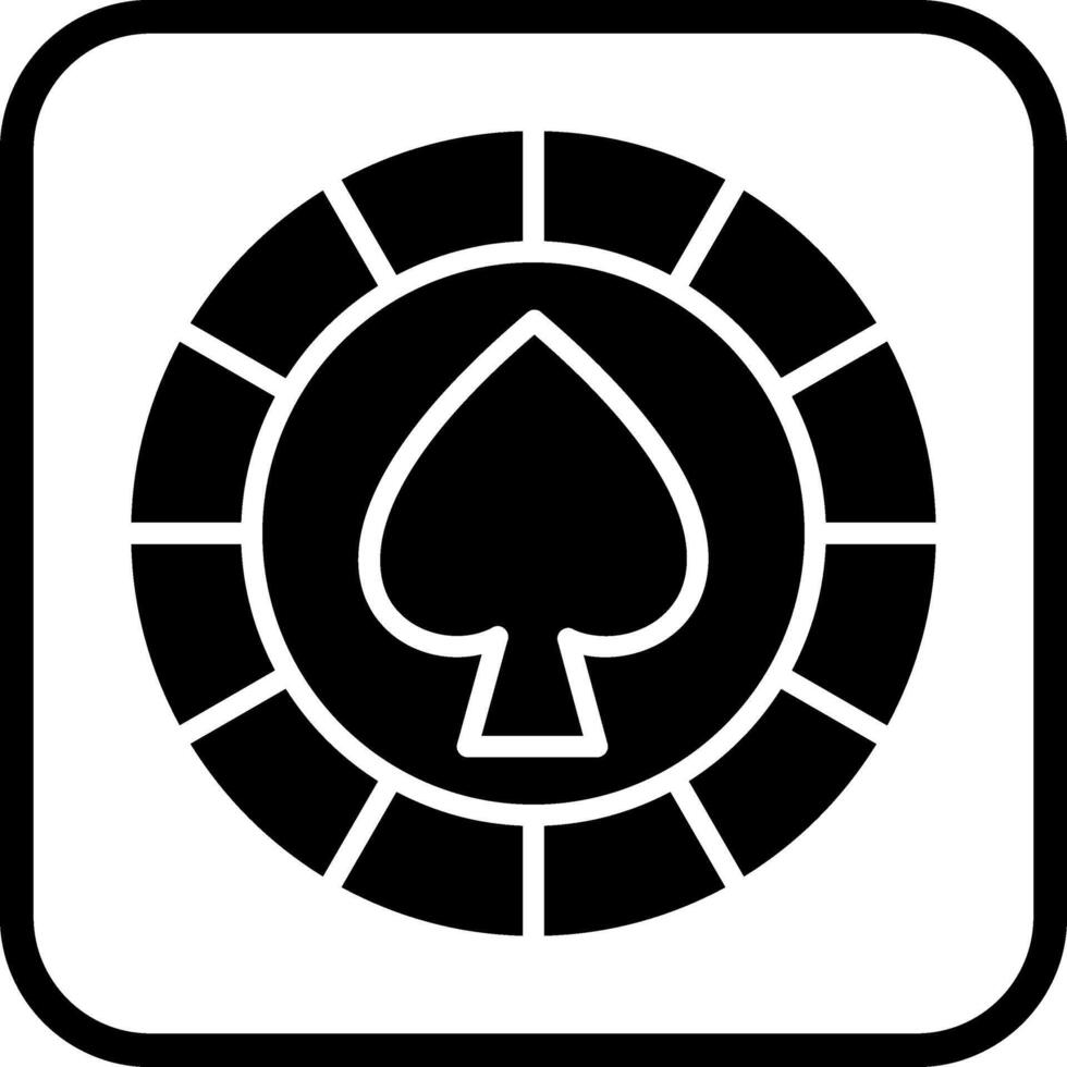 Spade Chip Vector Icon