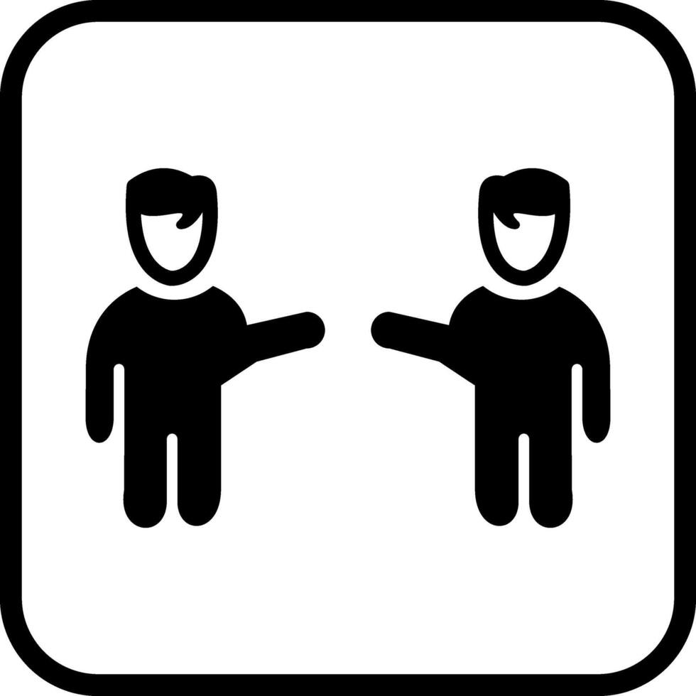 Waving to People I Vector Icon