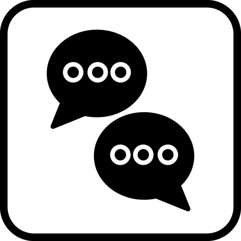 icono de vector de conversación de chat