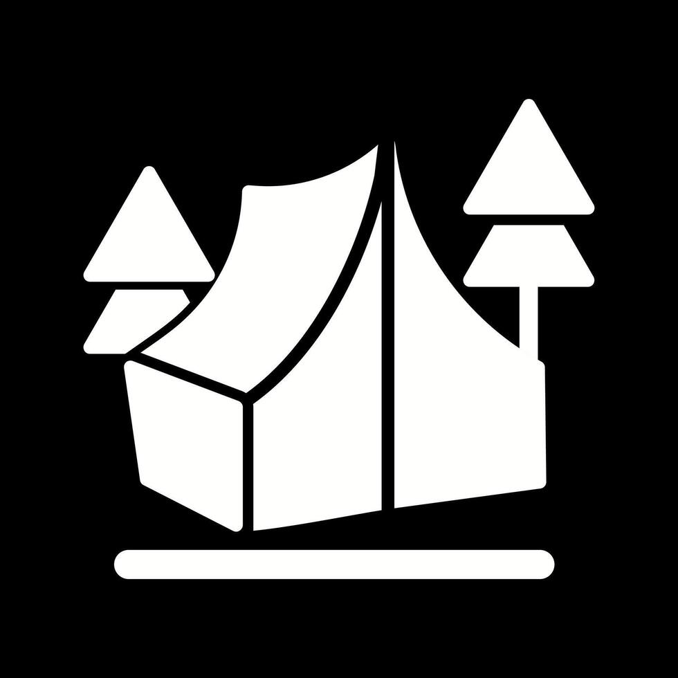 icono de vector de campamento