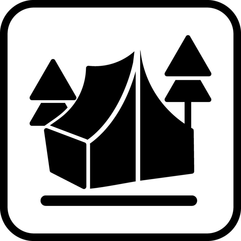 icono de vector de campamento