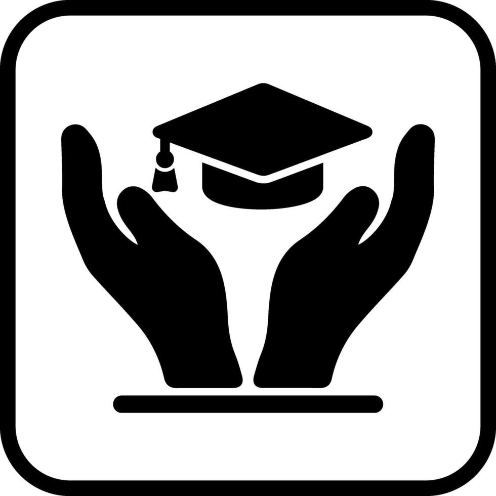 icono de vector de seguro de educación