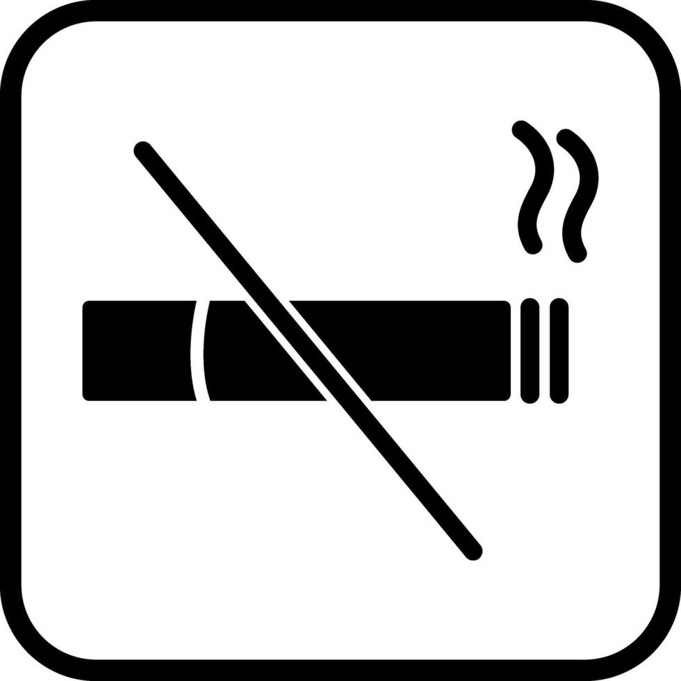 icono de vector de no fumar