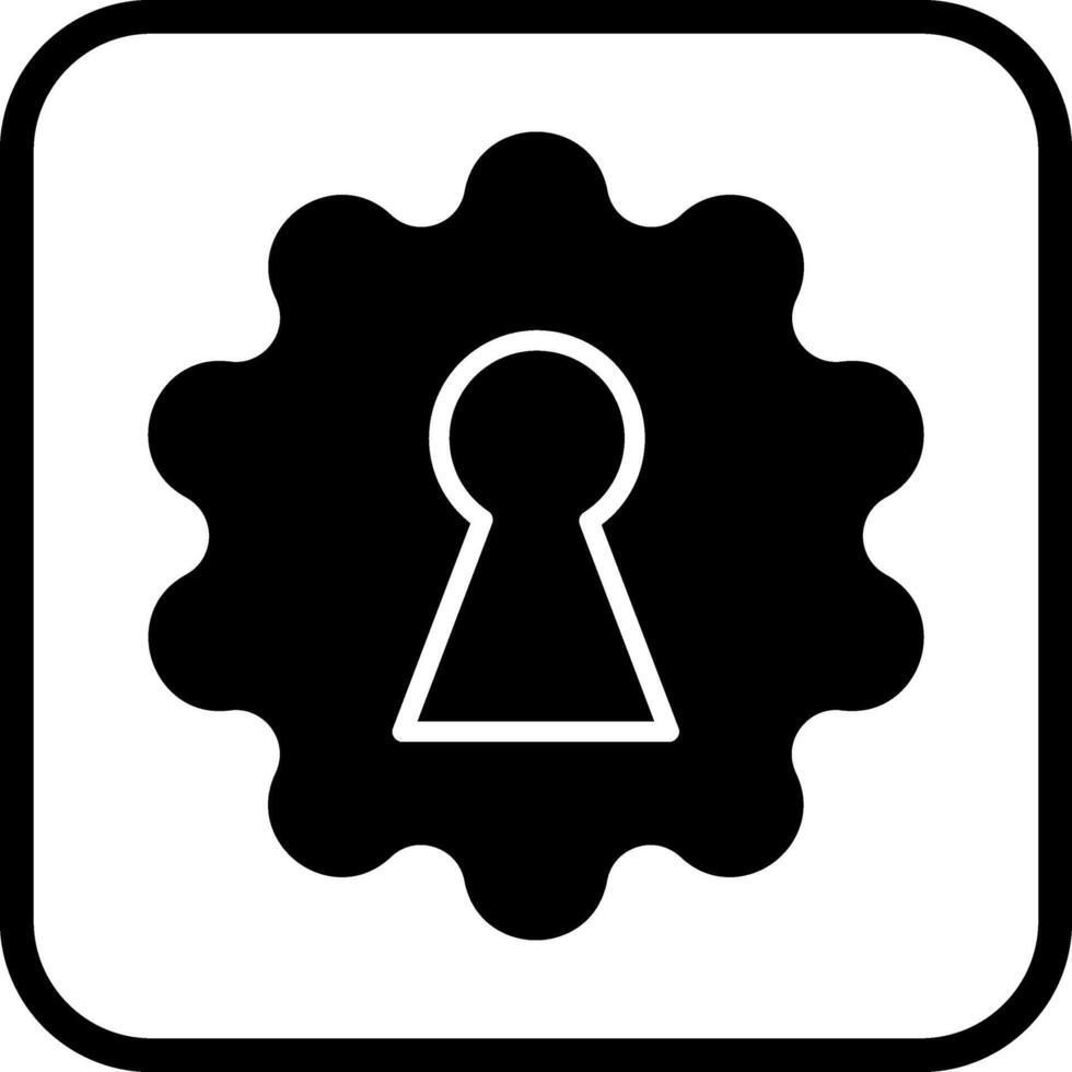 icono de vector de agujero de llave