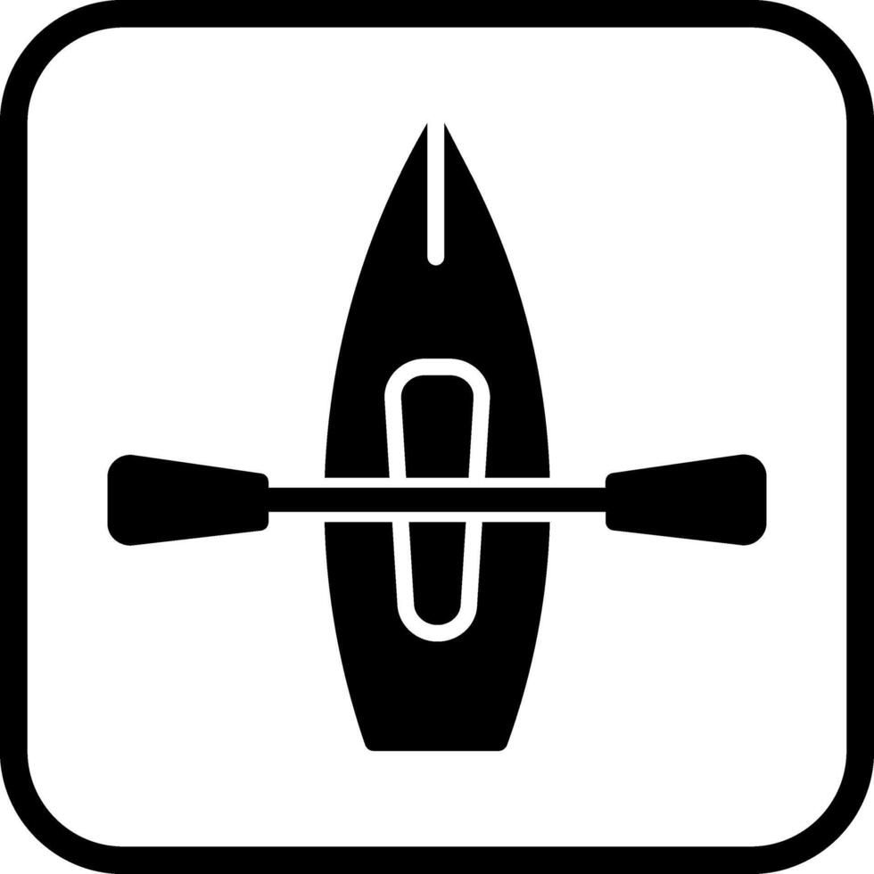 icono de vector de kayak