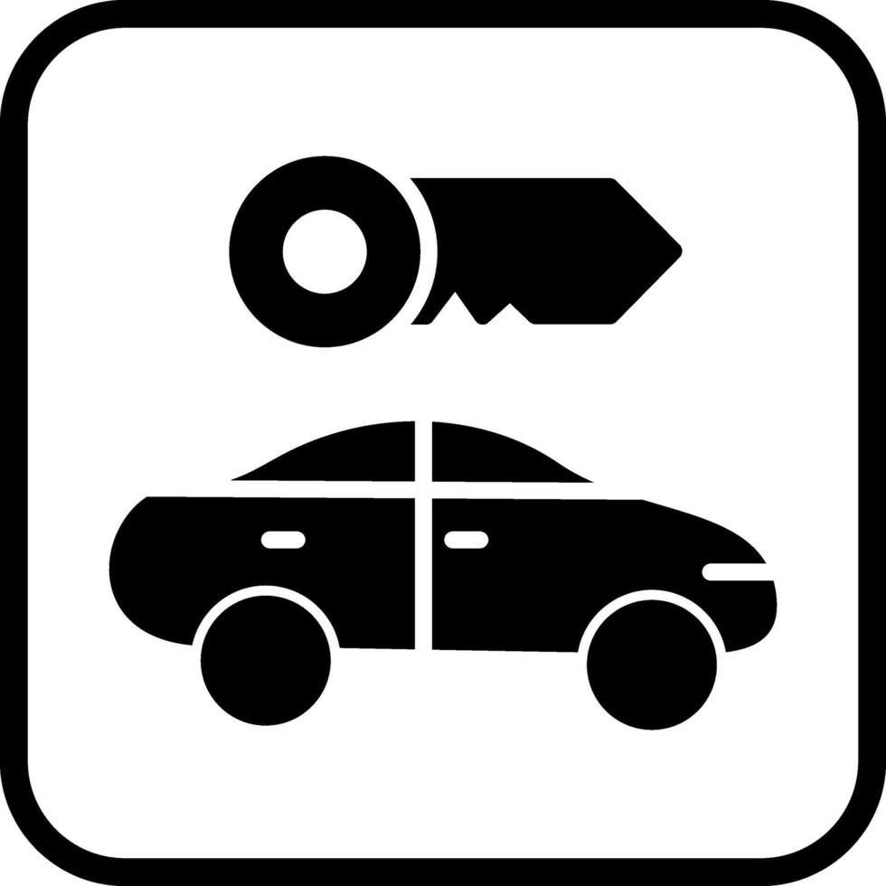 alquilar un icono de vector de coche