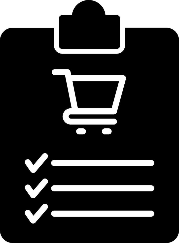 Shopping List Vector Icon