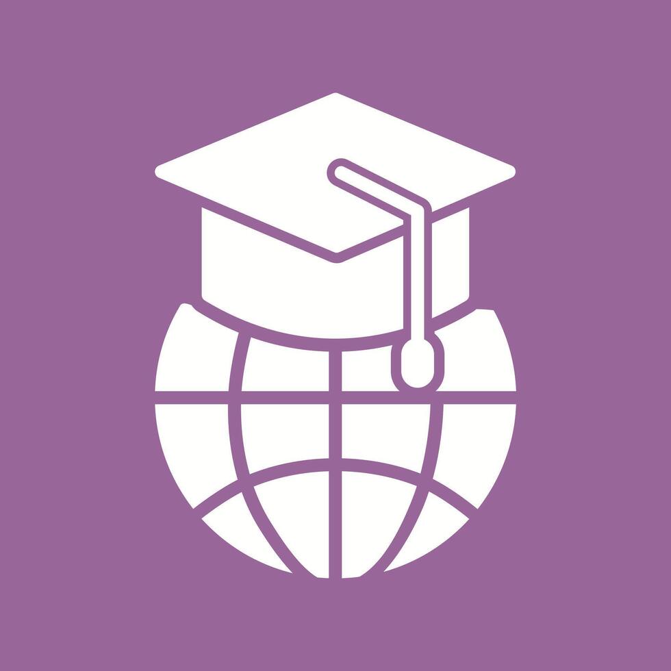 icono de vector de educación global