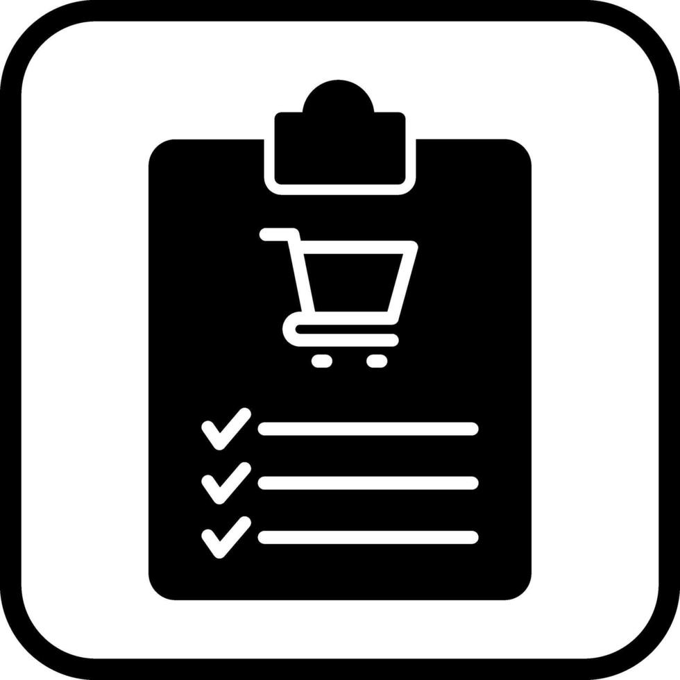 Shopping List Vector Icon