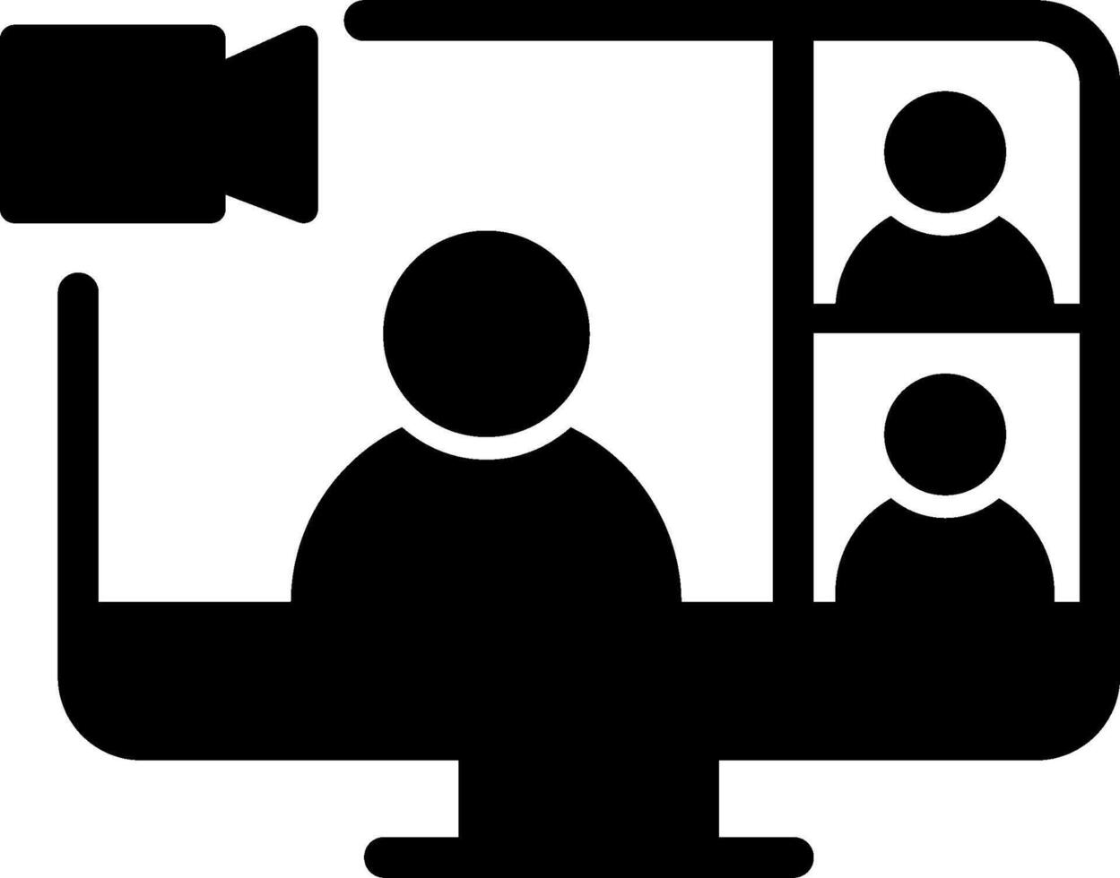 Video Conference Vector Icon