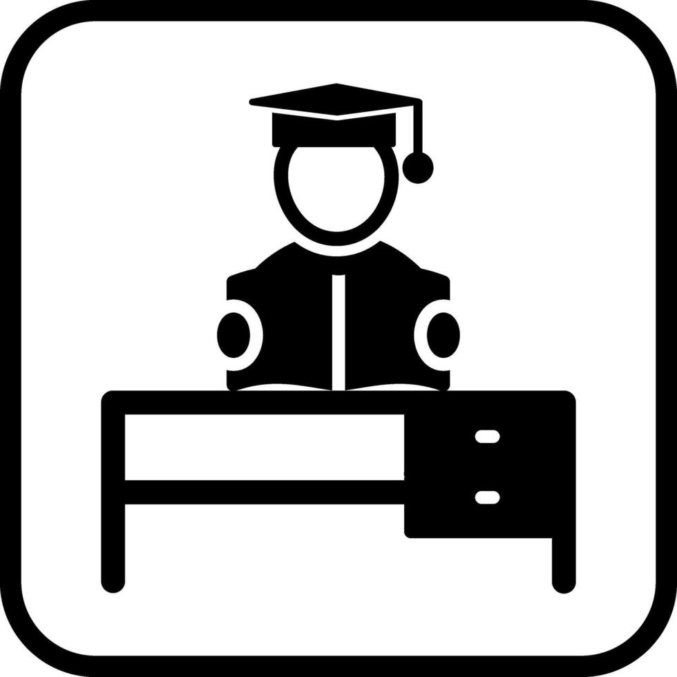 Studying on Desk II Vector Icon