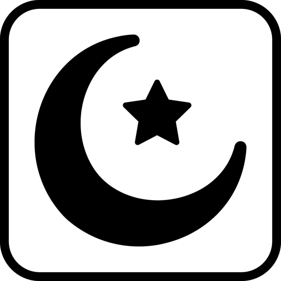 Moon and Star Vector Icon