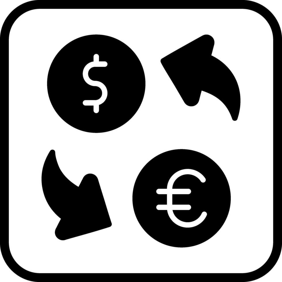 icono de vector de cambio de moneda