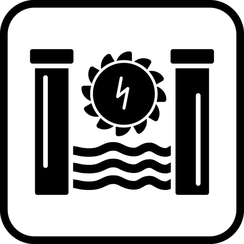 icono de vector de energía hidroeléctrica