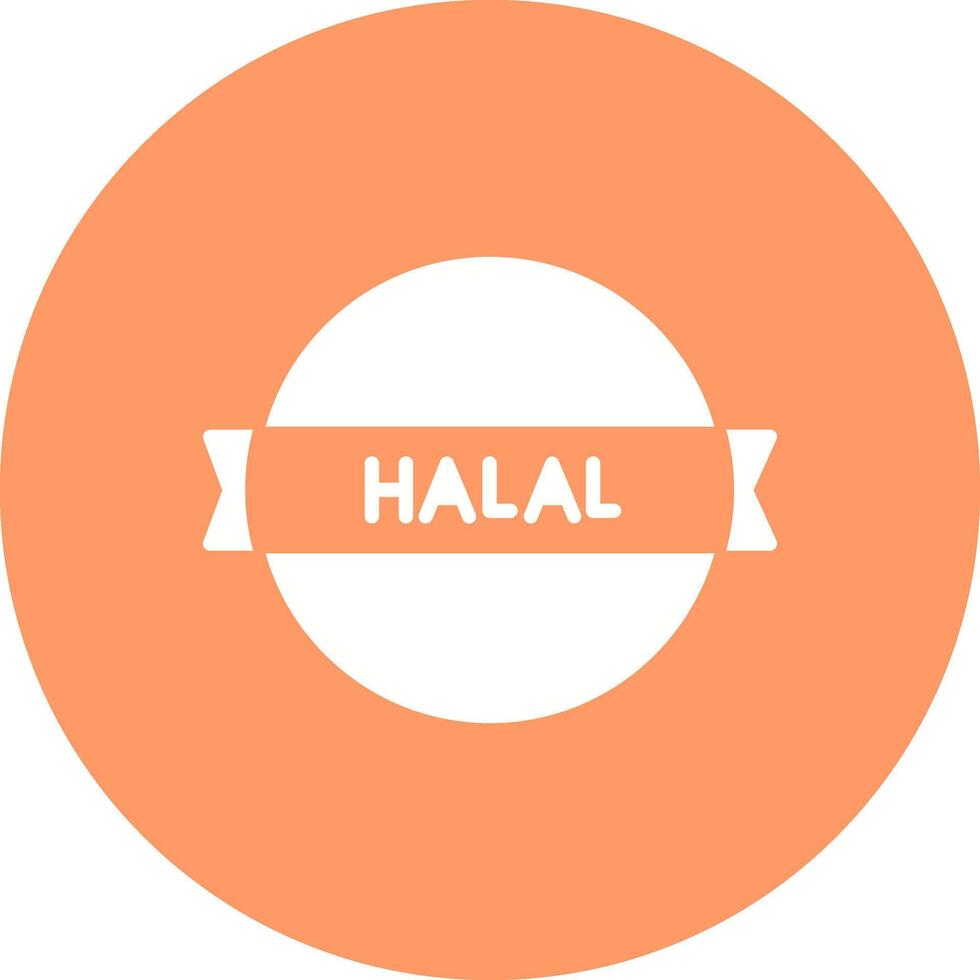 icono de vector de etiqueta halal