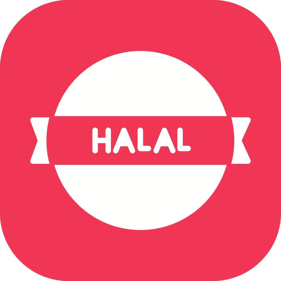 Halal Sticker Vector Icon