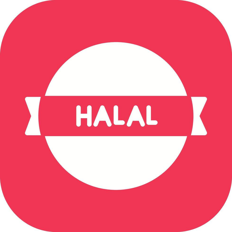 icono de vector de etiqueta halal