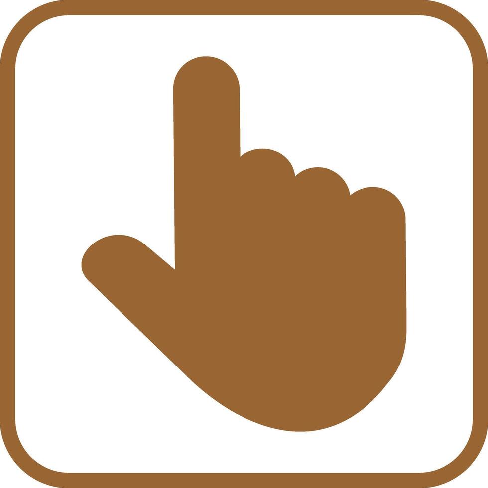 Raised Finger Vector Icon