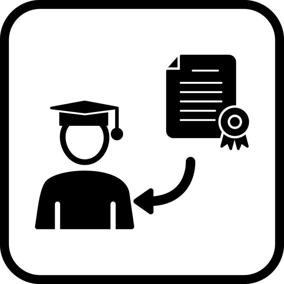 Receiving Diploma Vector Icon