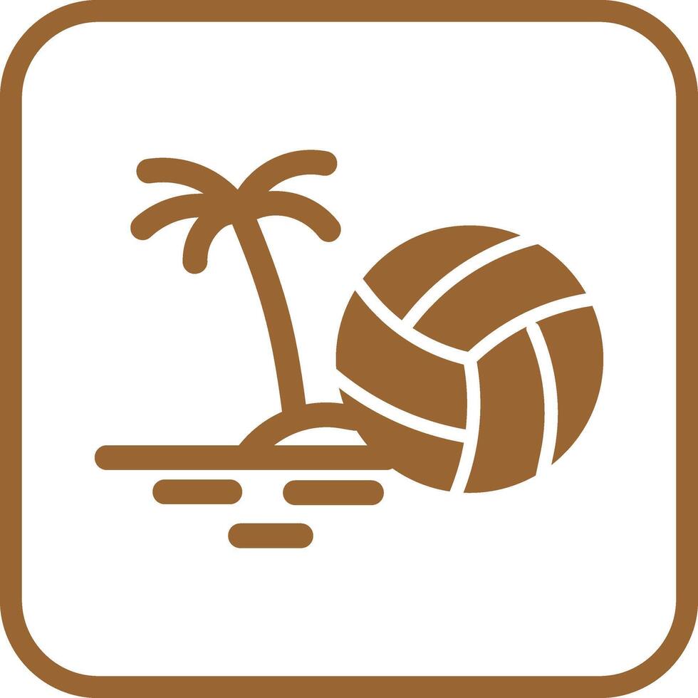 Beach Volleyball Vector Icon
