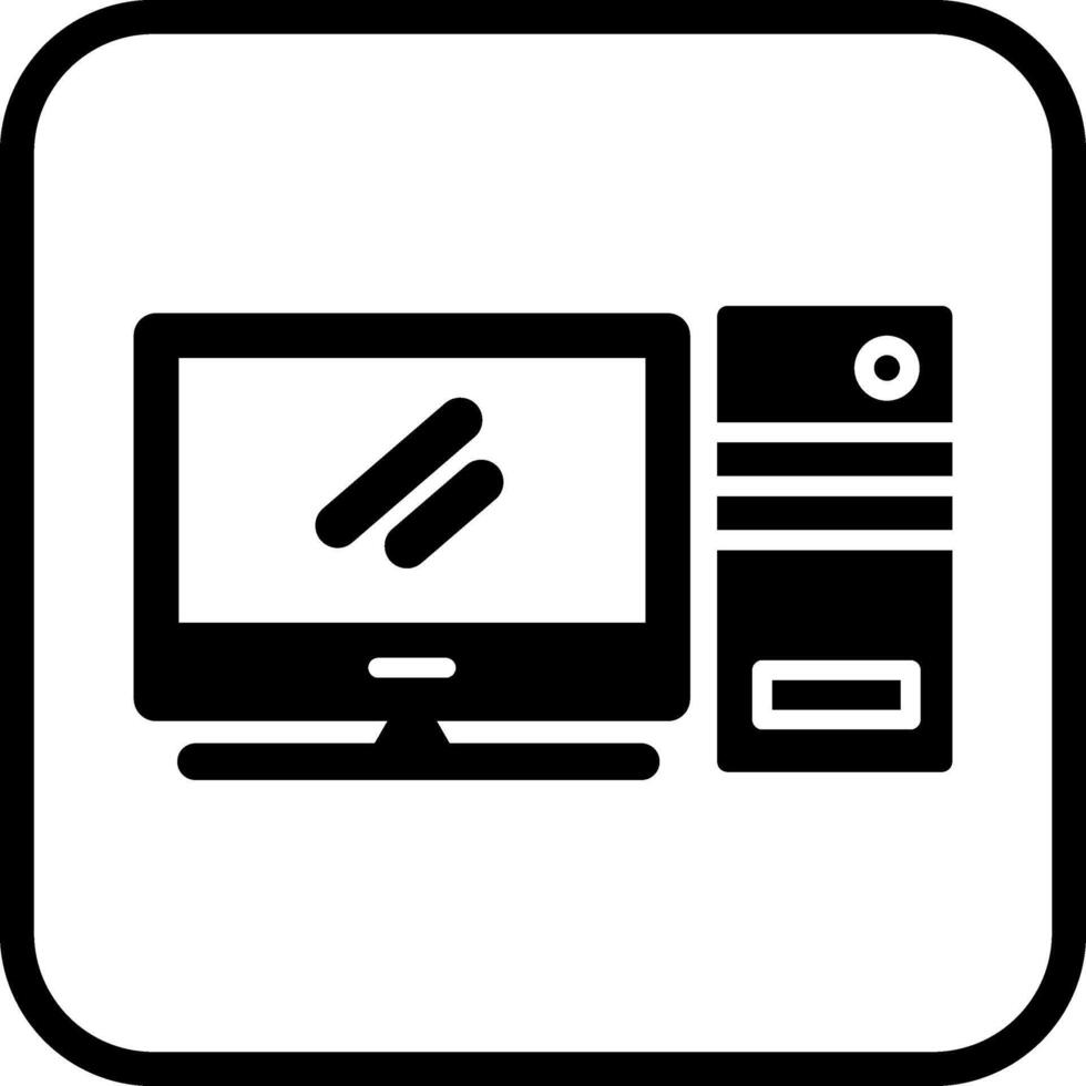 icono de vector de computadora