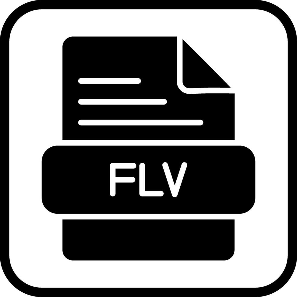 icono de vector de flv