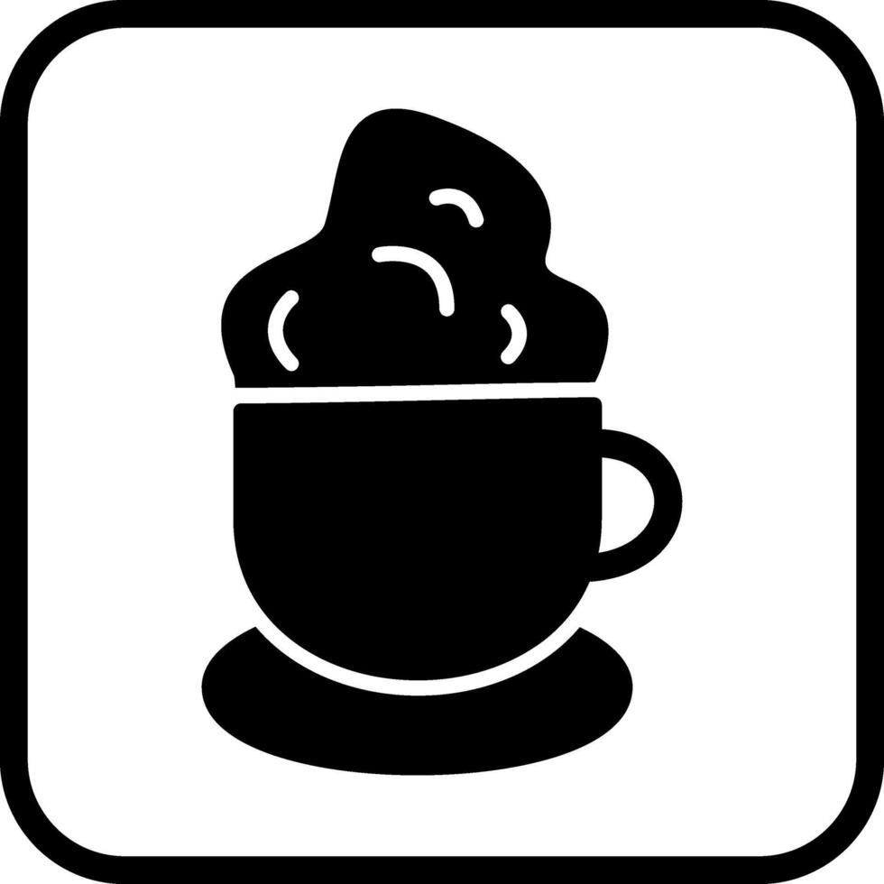 icono de vector de café cremoso