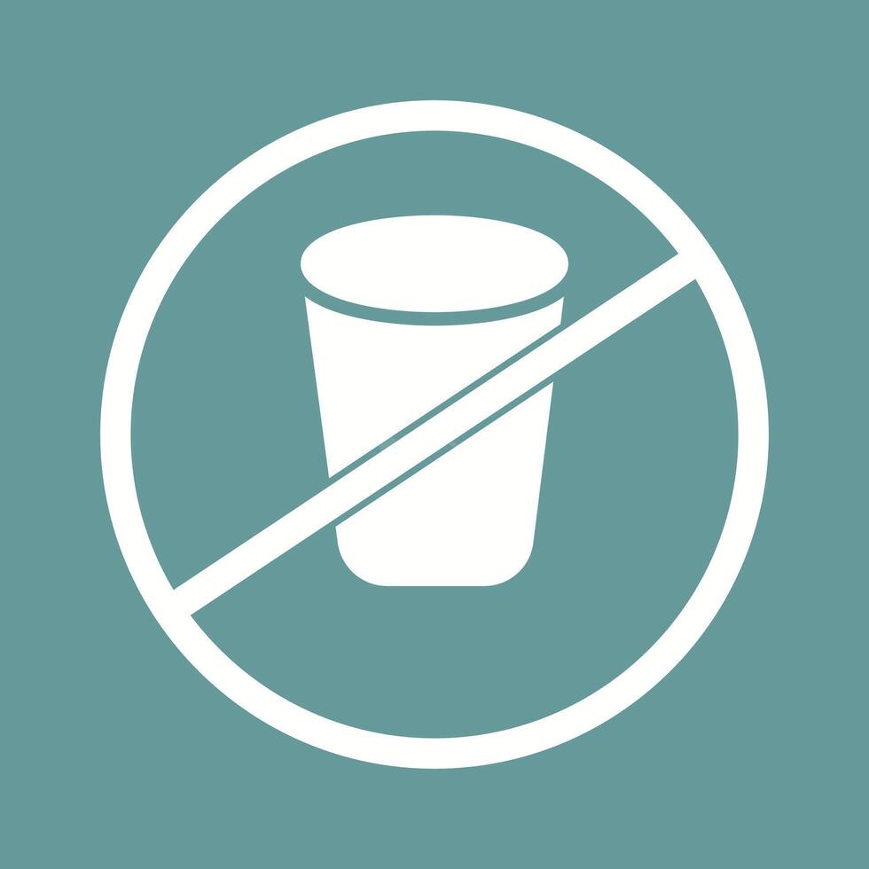 No Drinks Vector Icon