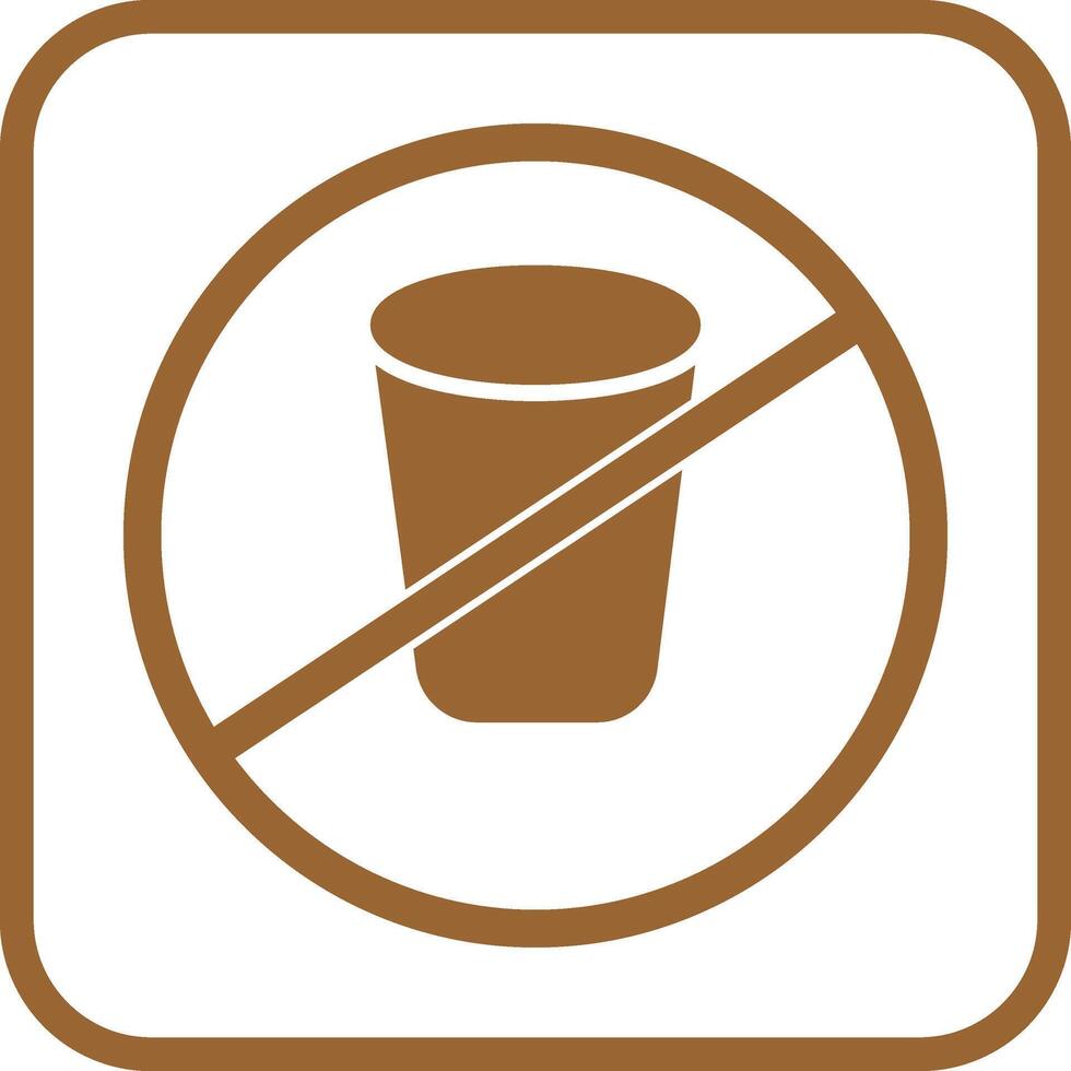 No Drinks Vector Icon